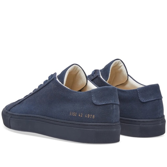 Common Projects Achilles Prem Low Canvas Navy - Picture 3 of 5
